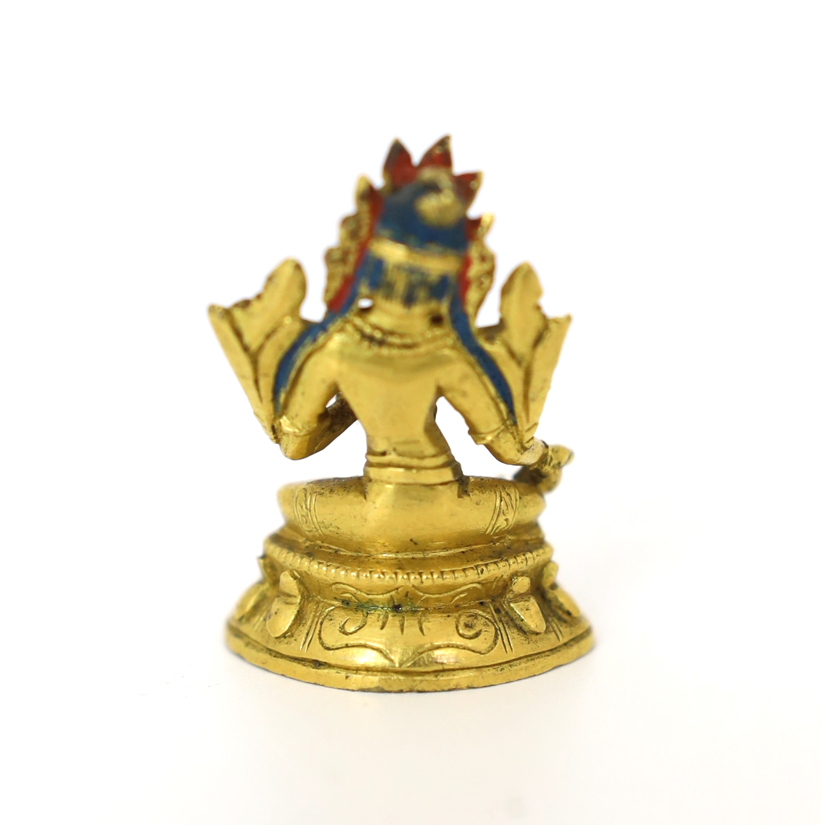 A Tibetan miniature gilt bronze figure of Green Tara, 18th/19th century